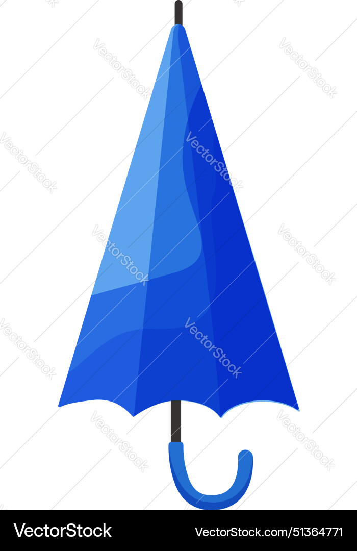 Blue umbrella icon flat design Royalty Free Vector Image