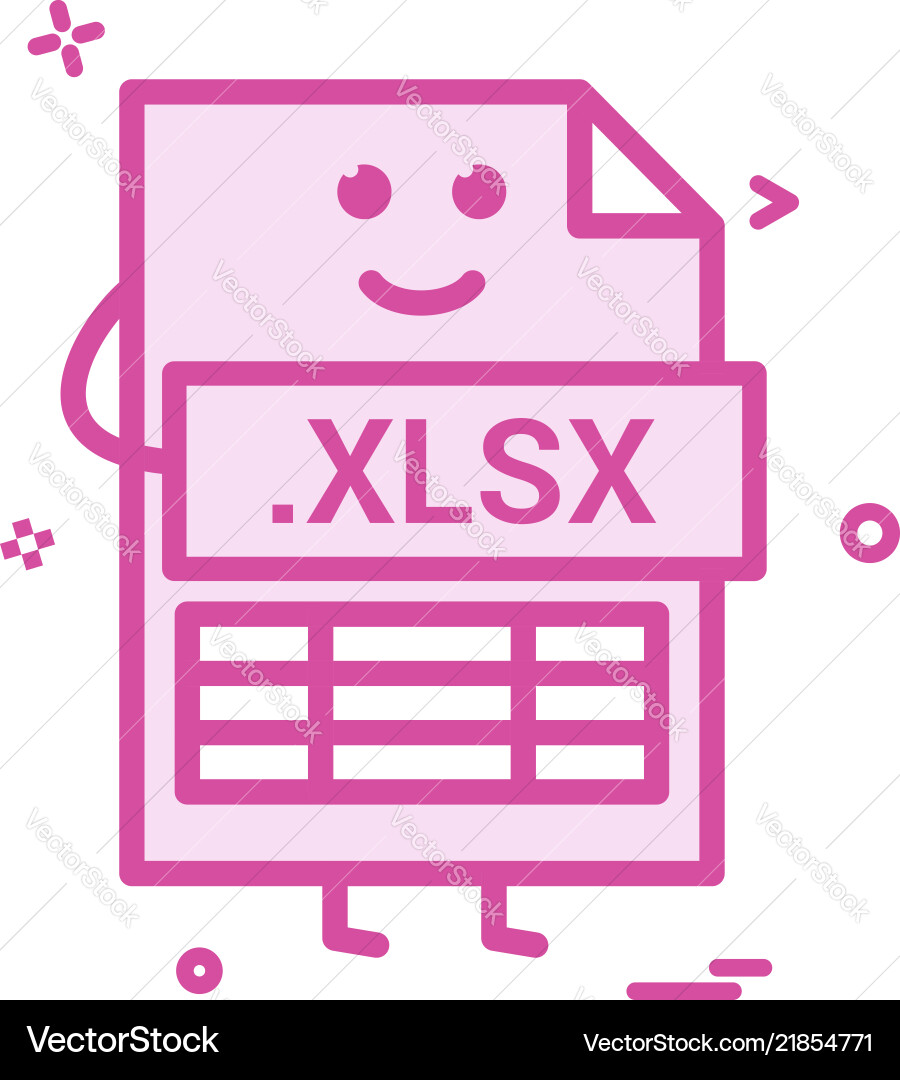 Computer xlsx Datei Format Typ Icon Design Computer xlsx Datei Format Typ Icon Design vektorbild