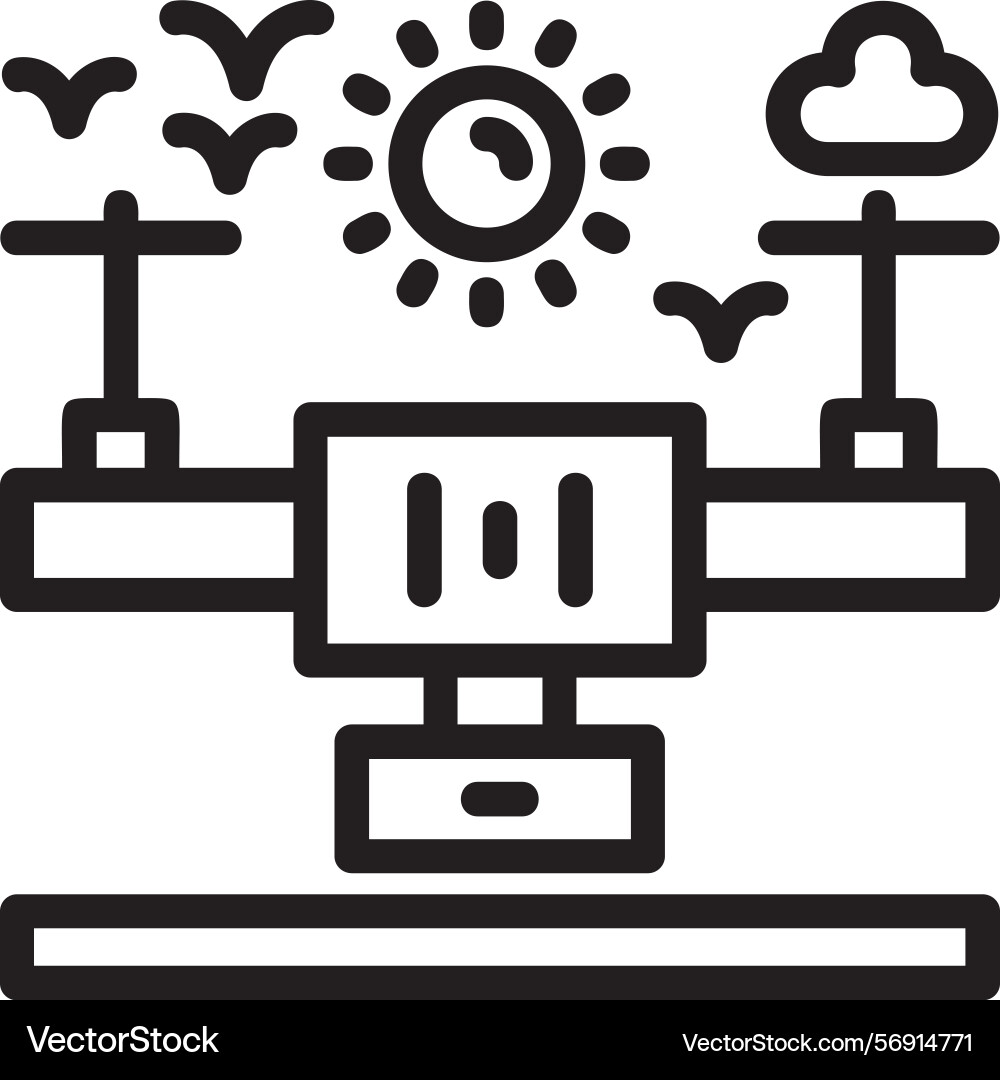 Drone linear style icon design Vector Image