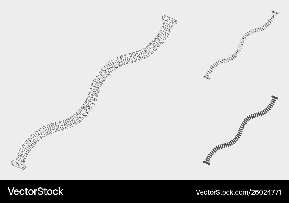 Flexible pipe mesh network model Flexible pipe mesh network model Vector Image