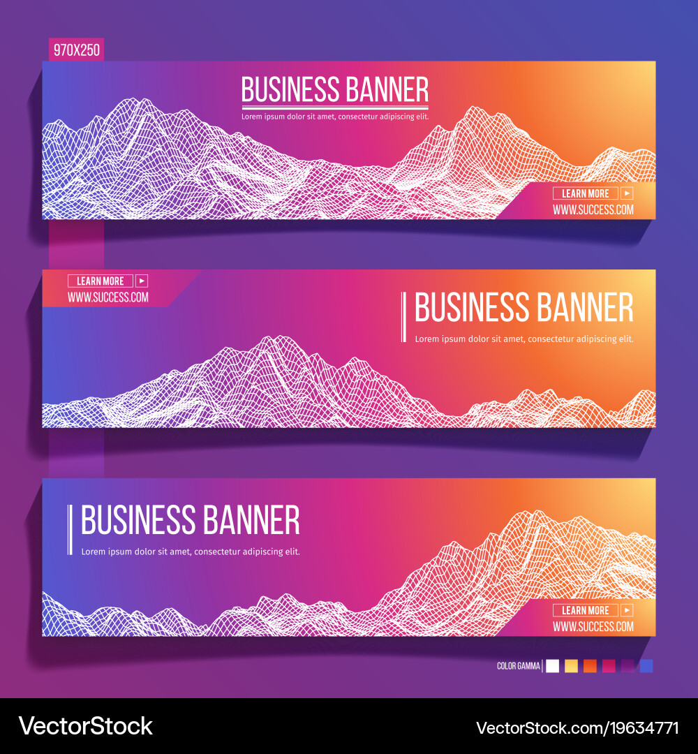 Futuristic 3D Technology Grid Background vector image