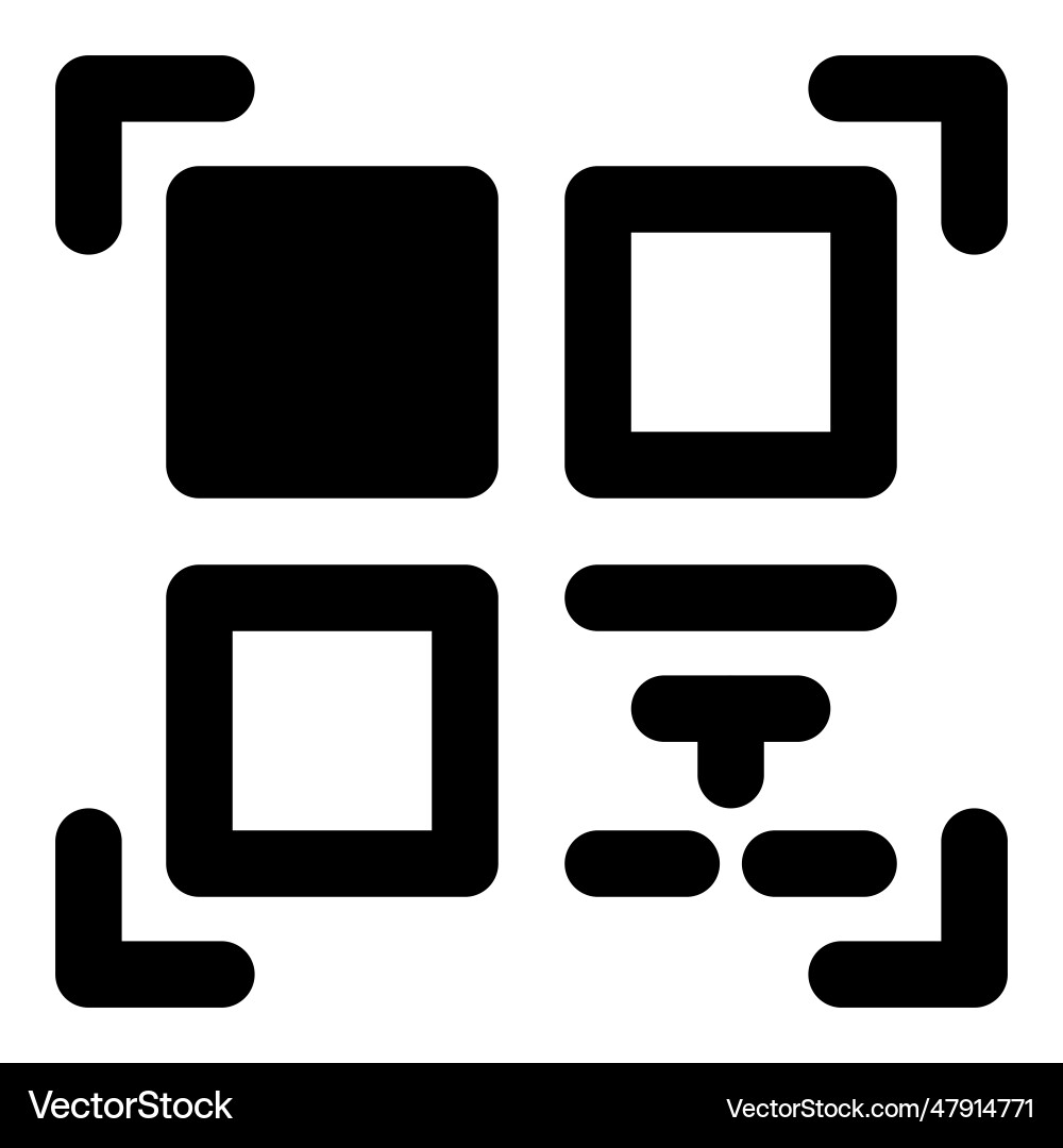 Qr code a two dimensional matrix barcode vector image