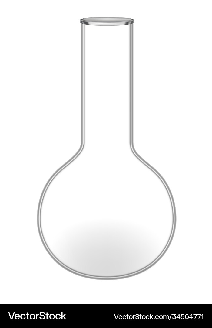 Round bottom flask isolated on white background Vector Image