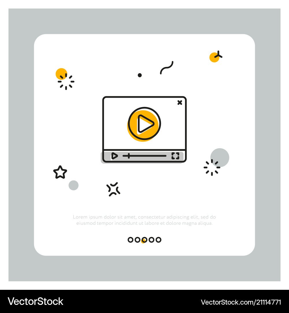 Video player button on white Vector Image