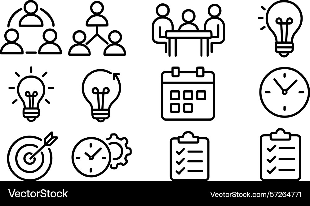 Visual representation of brainstorming concepts vector image