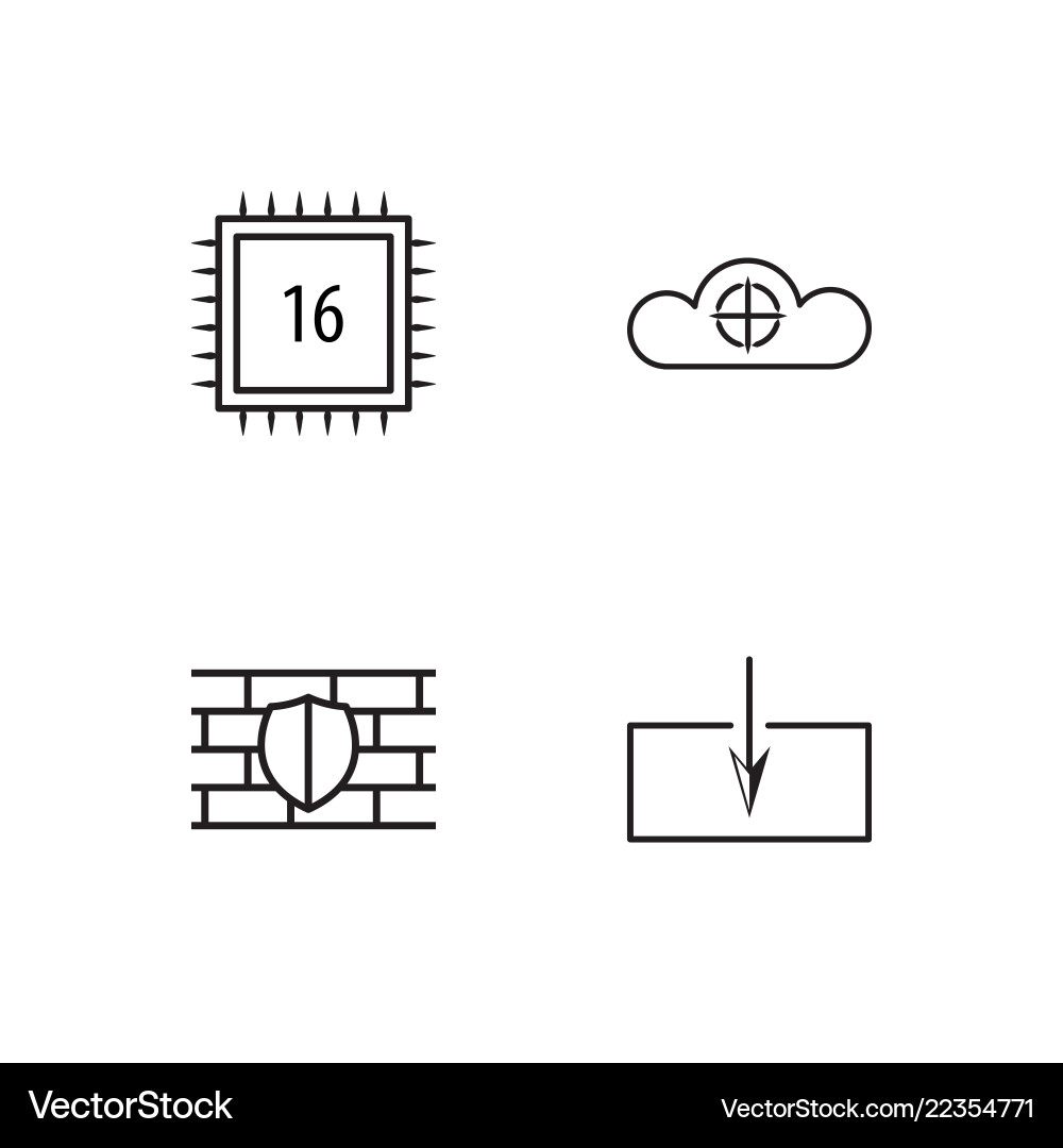 Web simple outlined icons set Web simple outlined icons set vector image