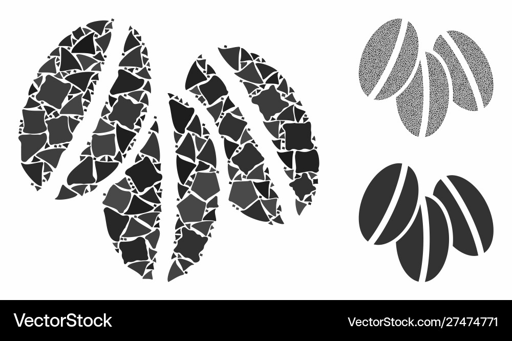 Wheat seeds composition icon irregular elements Vector Image