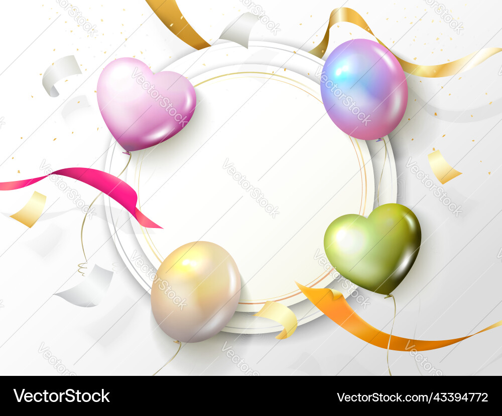 Abstract background with floating ribbon balloon Abstract background with floating ribbon balloon vector image