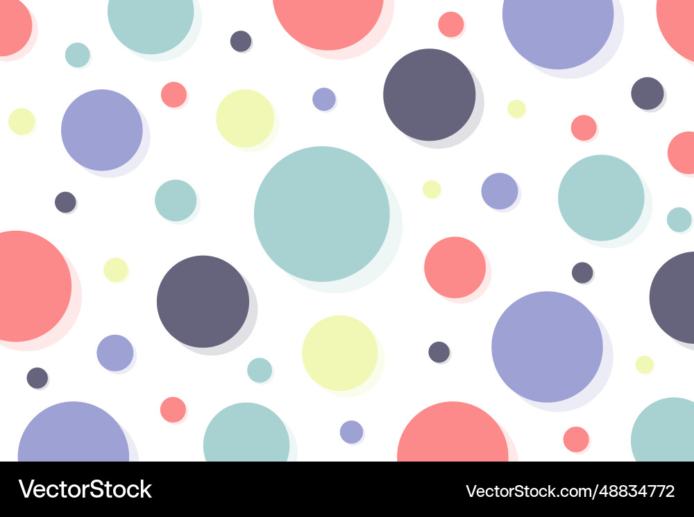 Abstract colorful random circles pattern design vector image