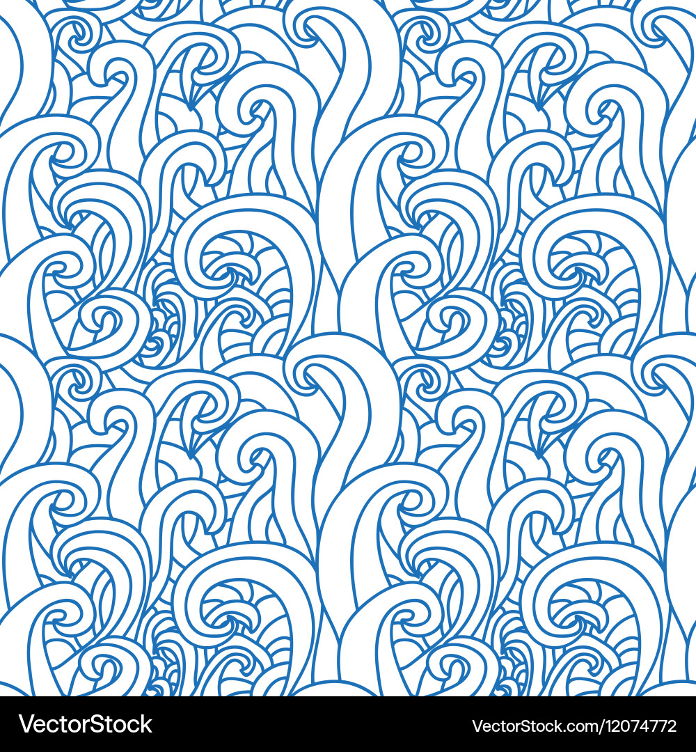 Abstract seamless pattern with doodle vector image