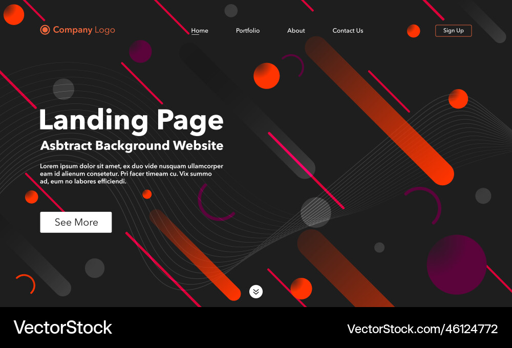 Abstract Wave Background - Website Template vector image