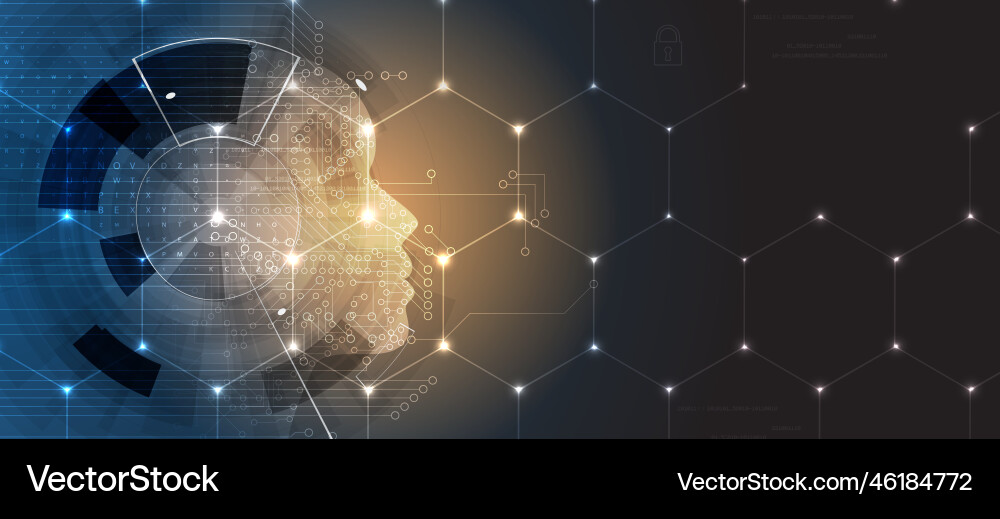 Artificial intelligence technology web background Artificial intelligence technology web background Vector Image
