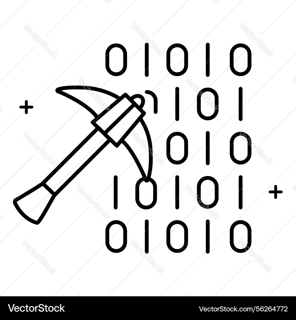 Big data and mining techniques icon design vector image