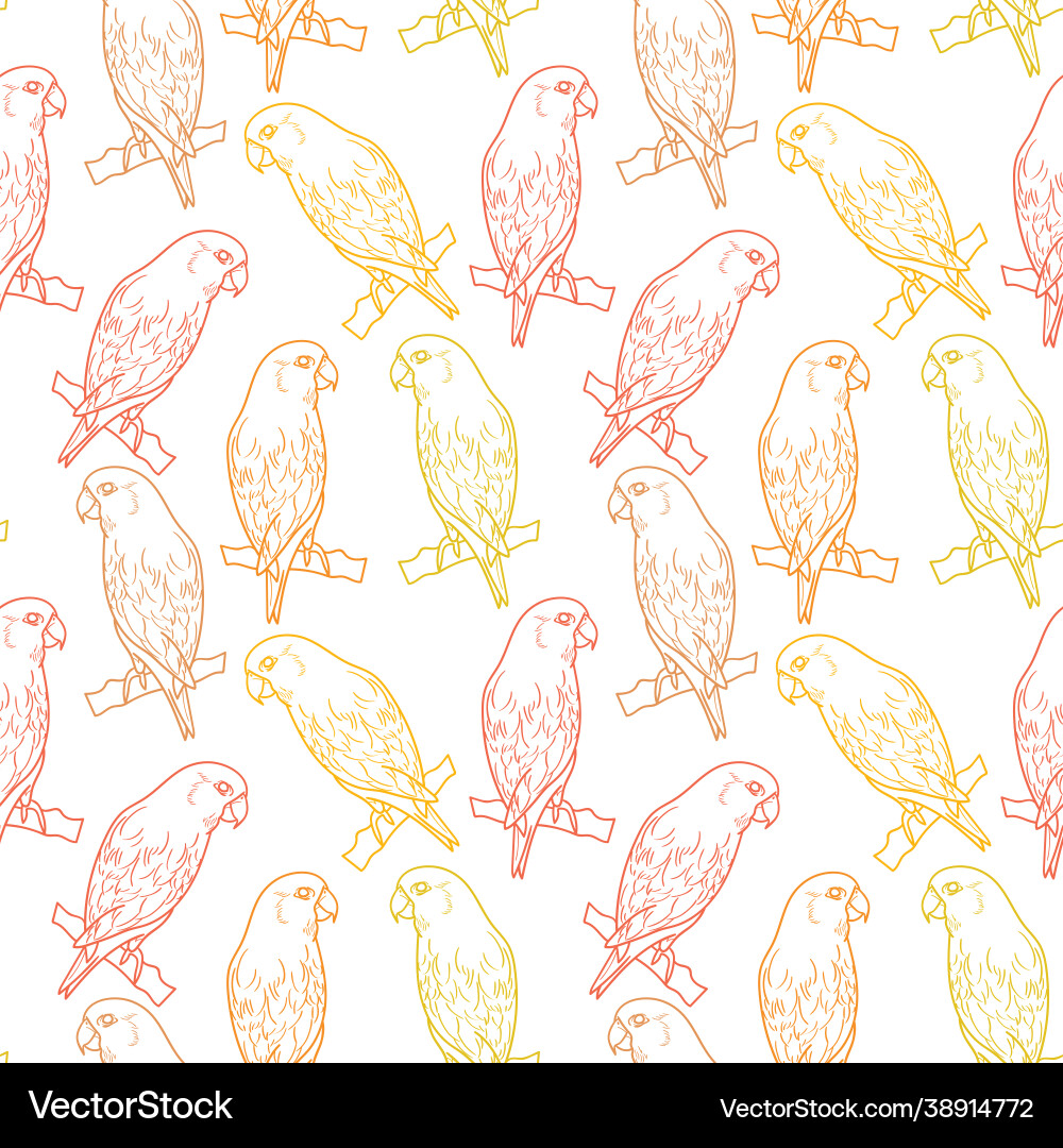 Bird background parrot repeat pattern design Bird background parrot repeat pattern design vector image