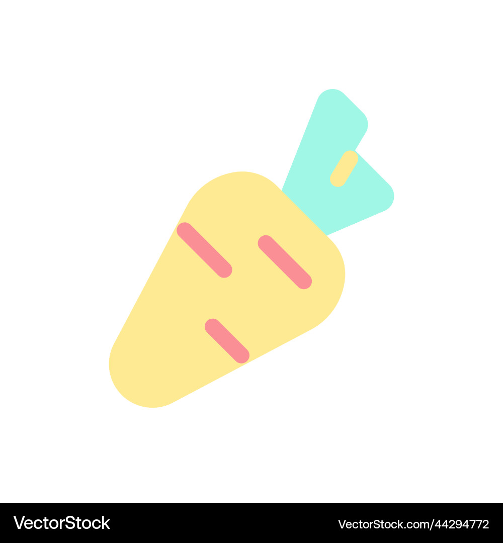 Carrot flat color ui icon Vector Image