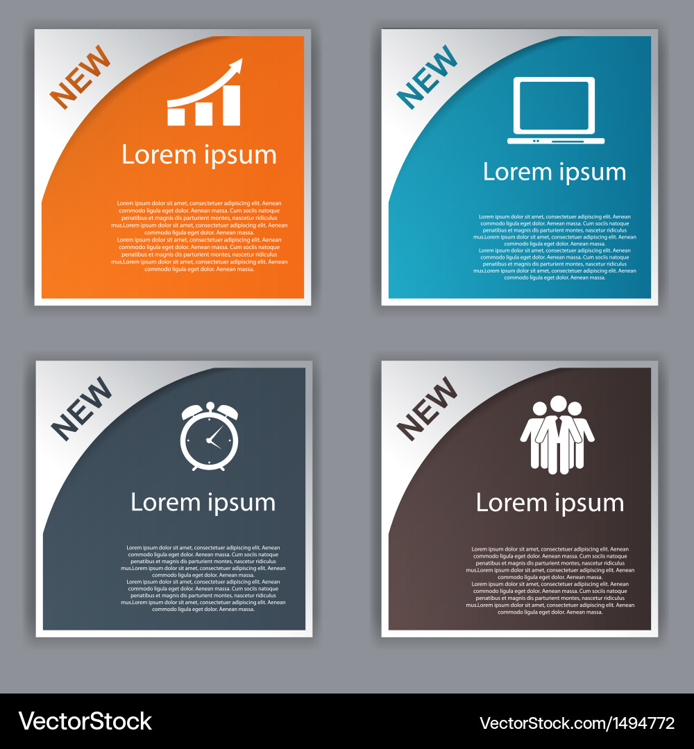 Data & Analytics Icons vector image