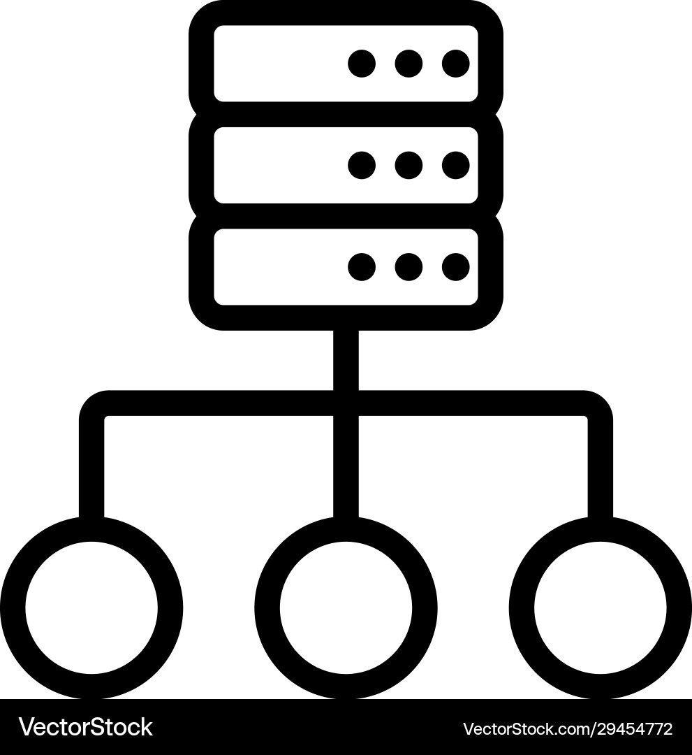 Database is an icon isolated contour Database is an icon isolated contour Vector Image