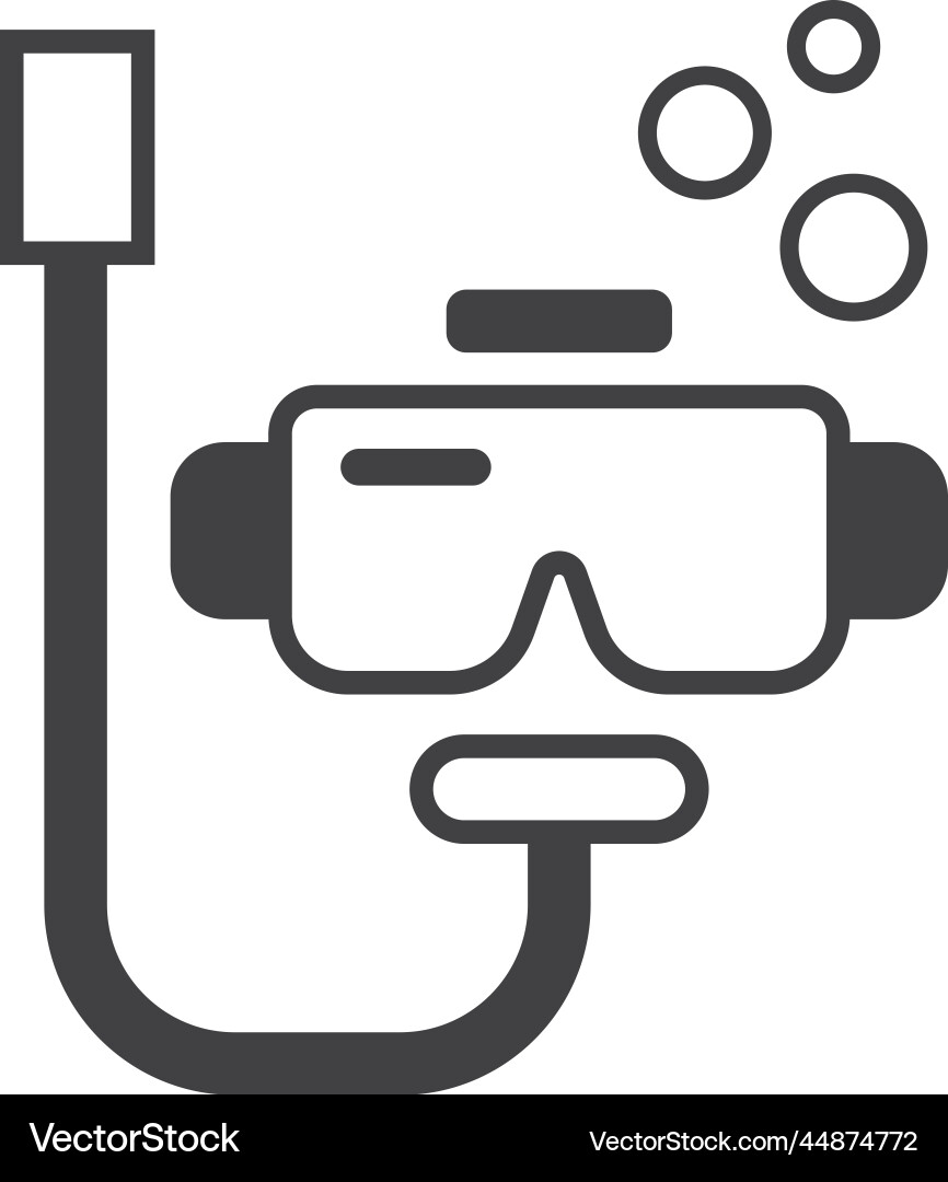 Diving mask in minimal style Vector Image