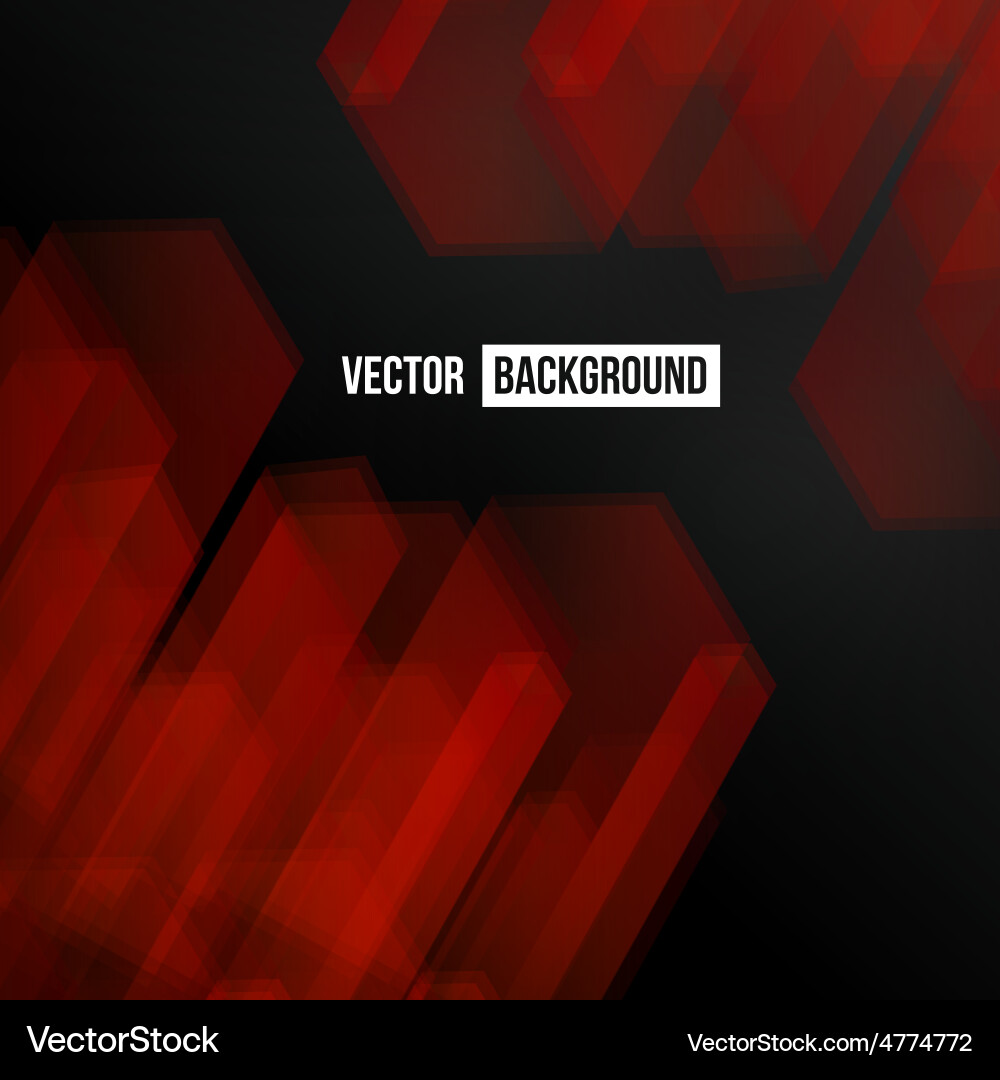 Geometric Red and Gray Cube Background vector image