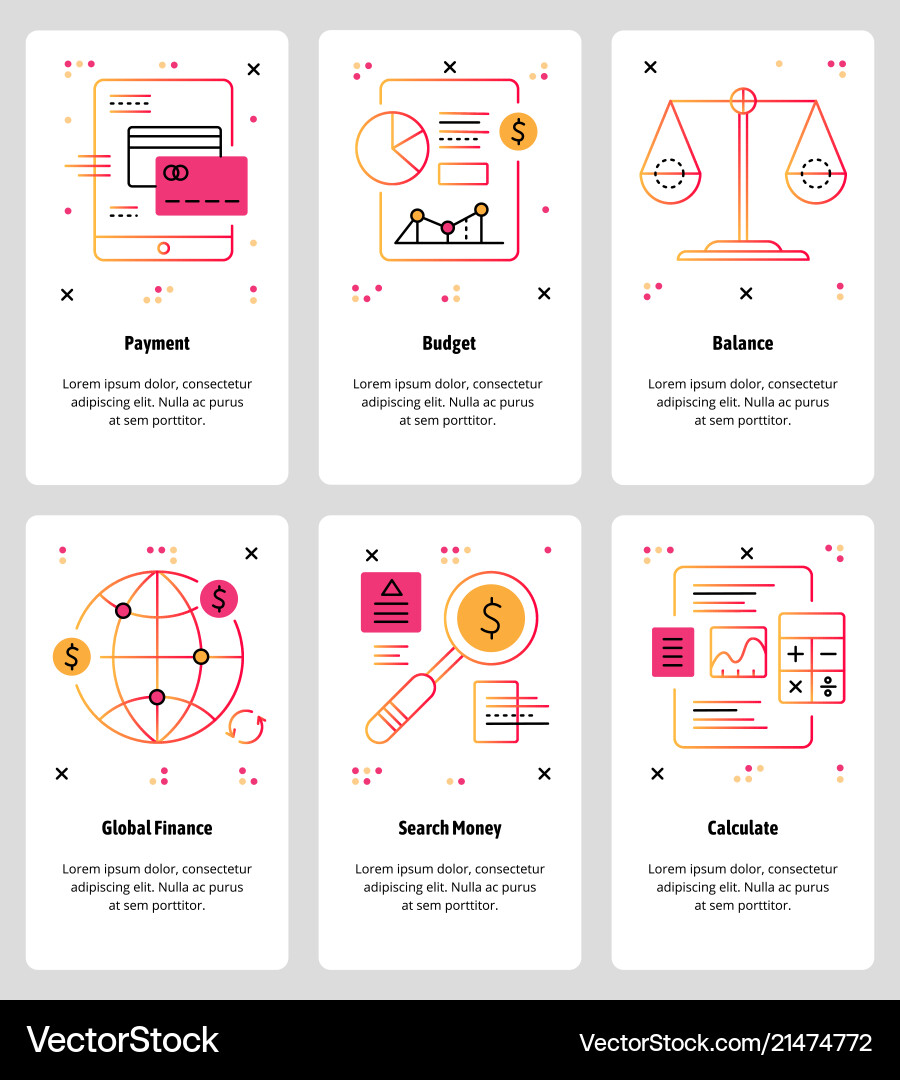 Line art web and mobile app template set Line art web and mobile app template set vector image