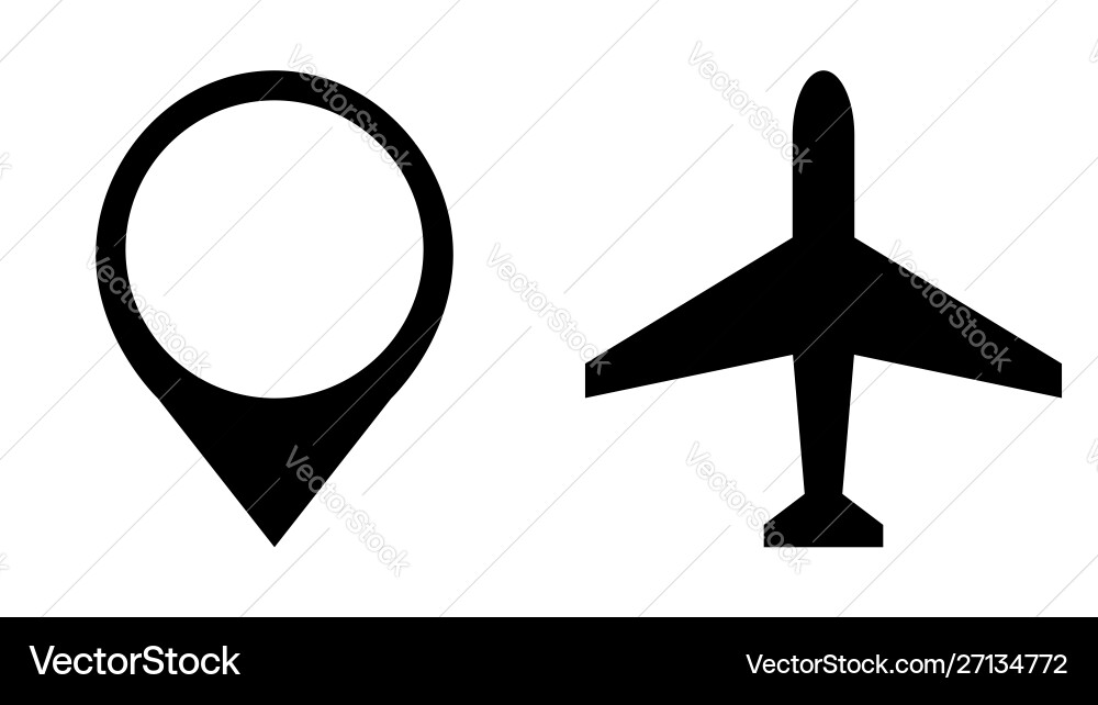 Pointer icon plane Vector Image
