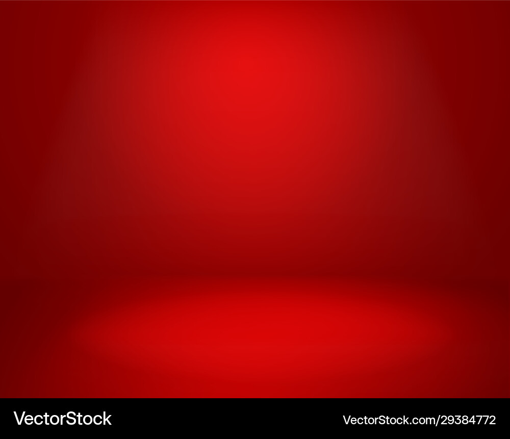 Red studio background empty vivid color Red studio background empty vivid color vector image