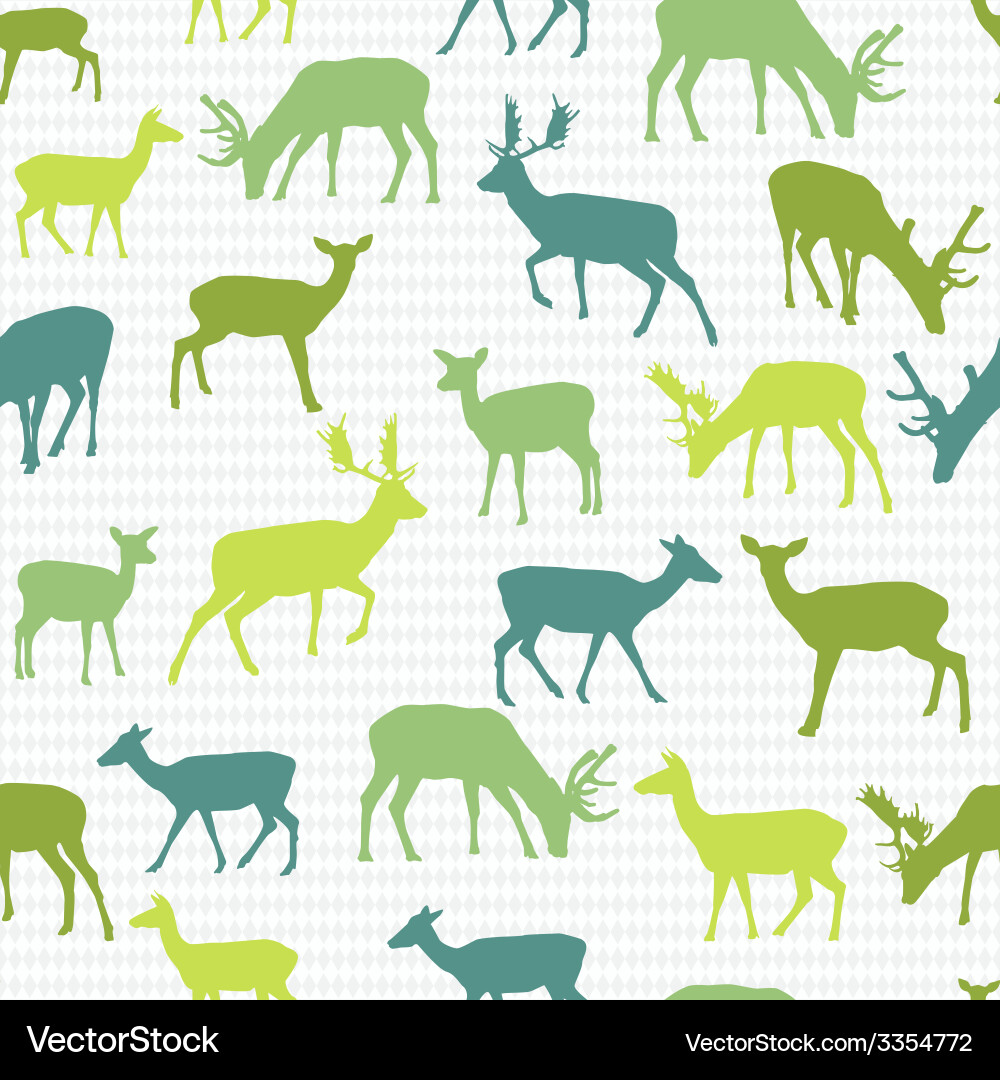 Retro Deer Pattern vector image