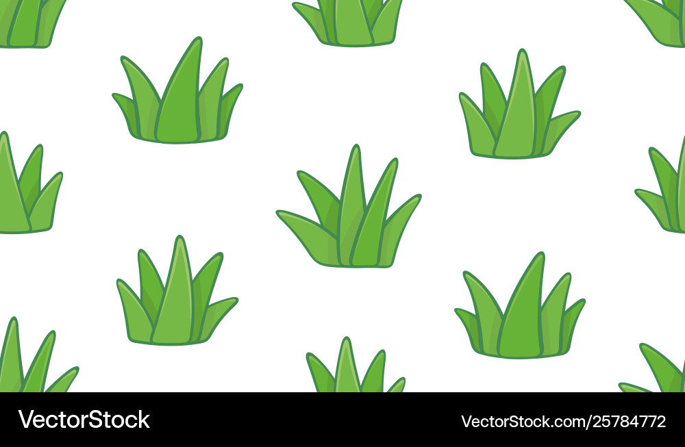 Seamless pattern with grass vector image