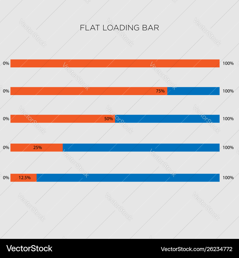 Set loading bar geometric-01 vector image