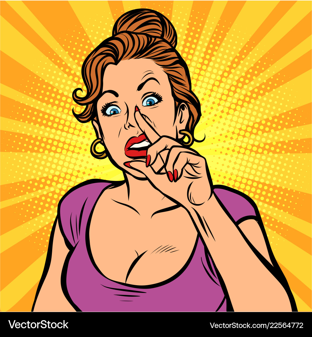 Surprised woman pointing finger Surprised woman pointing finger vector image