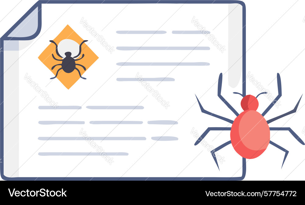 System error document icon reporting malfunction vector image