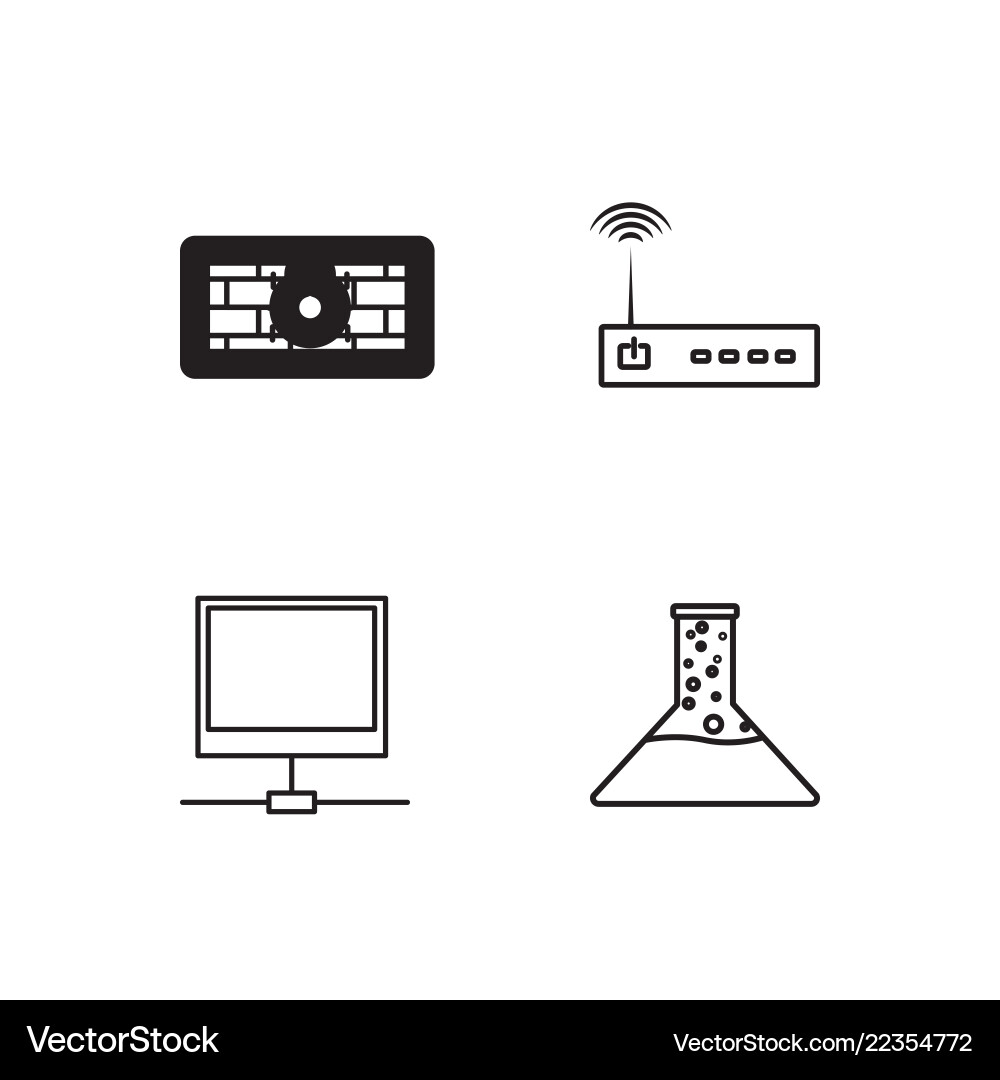 Web simple outlined icons set Web simple outlined icons set vector image