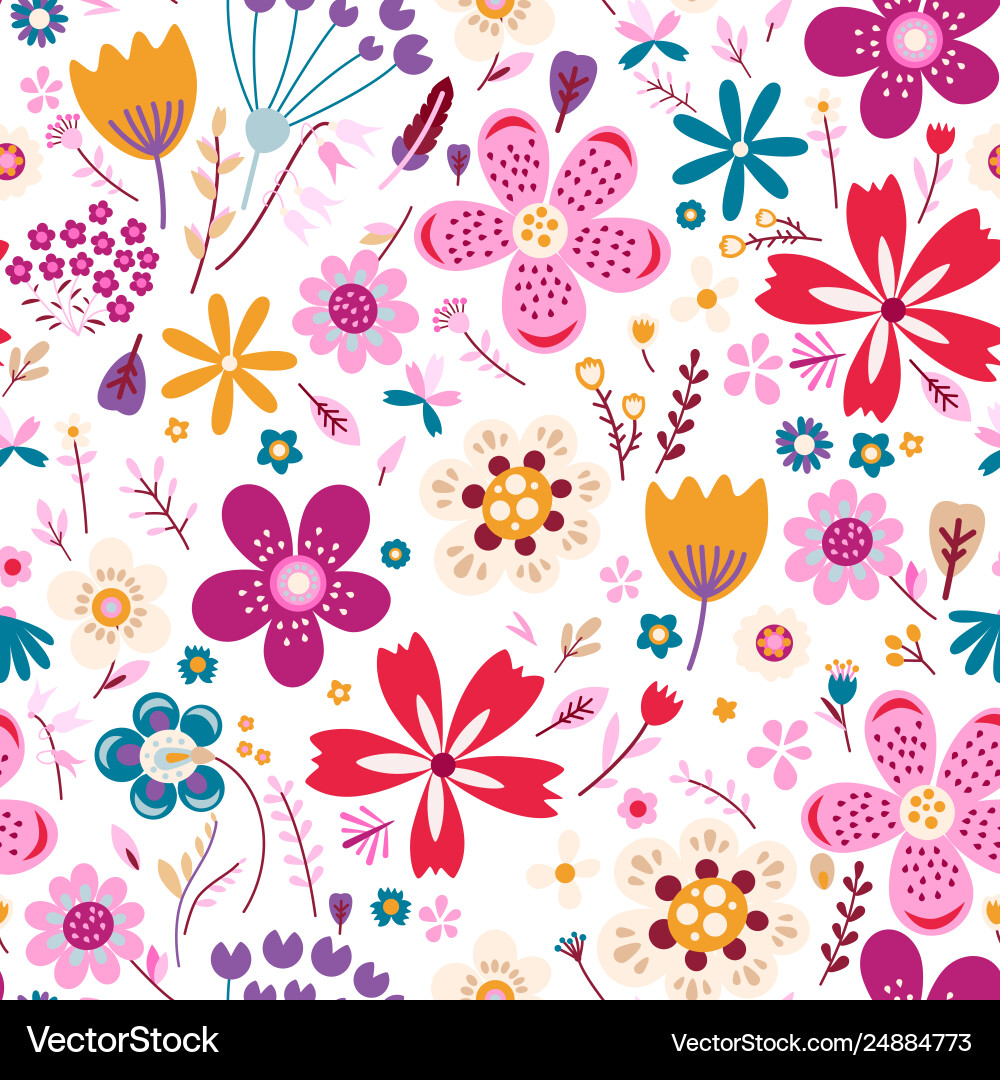 Amazing floral seamless pattern flowers Amazing floral seamless pattern flowers Vector Image
