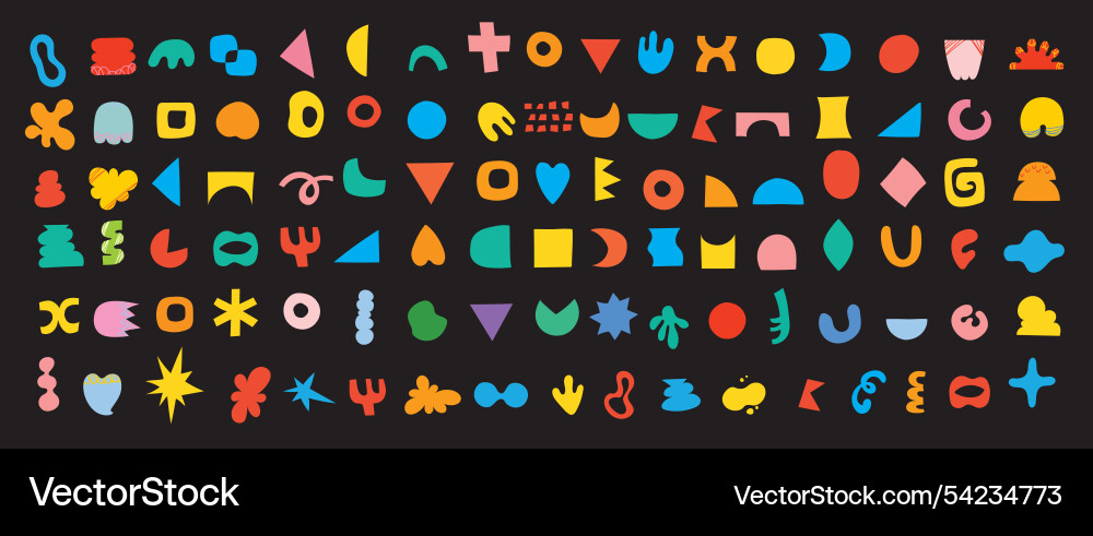 Brutalist shapes for minimal style design Vector Image
