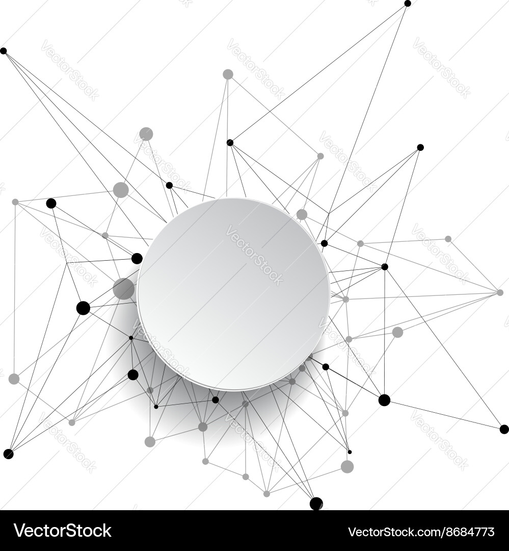 Connected Lines & Dots Abstract Background vector image