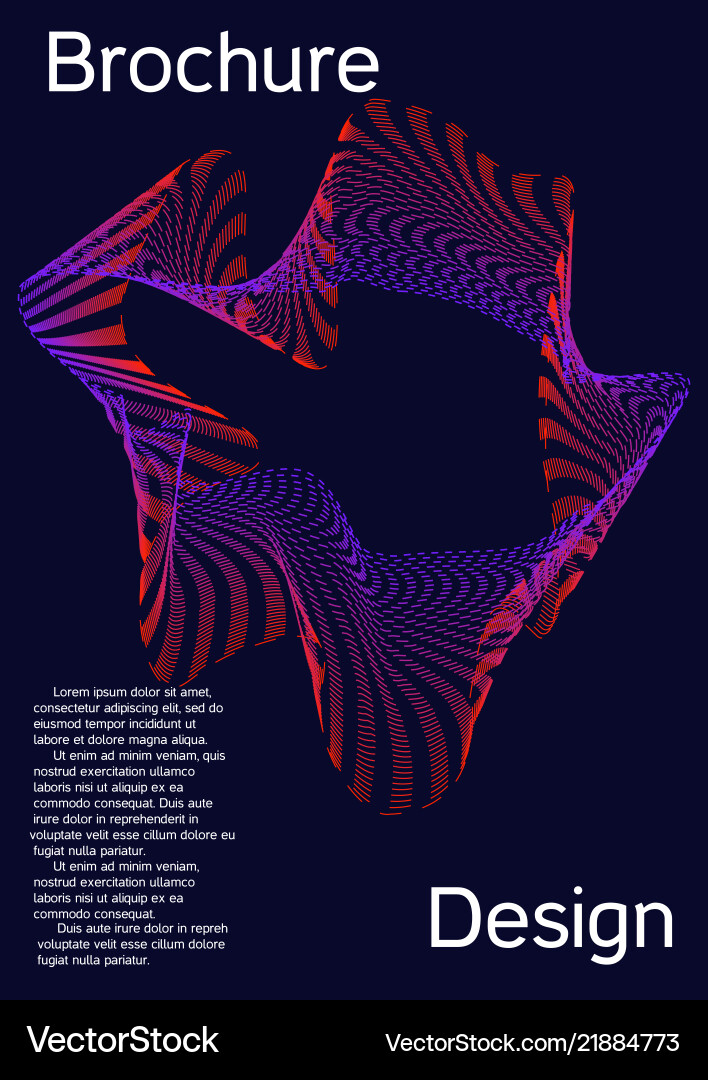 Creative fluid background from abstract lines vector image