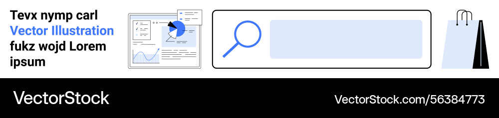 Digital search bar with data analytics Digital search bar with data analytics vector image