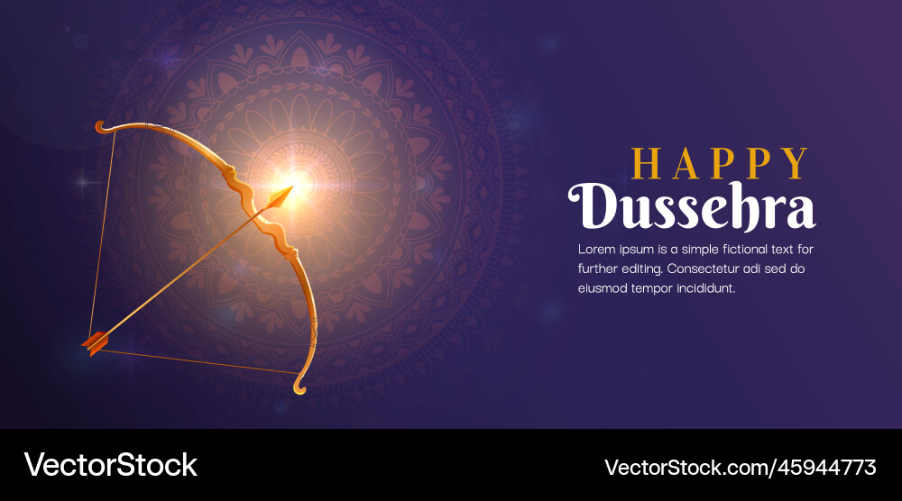 Dussehra Celebration Banner Vector Image