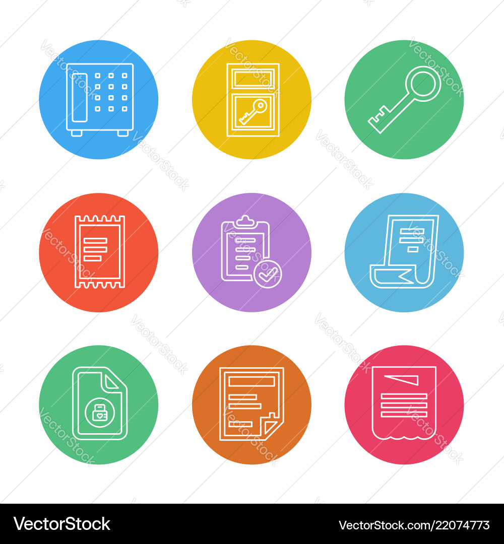Files document clipboard write eps icons set vector image