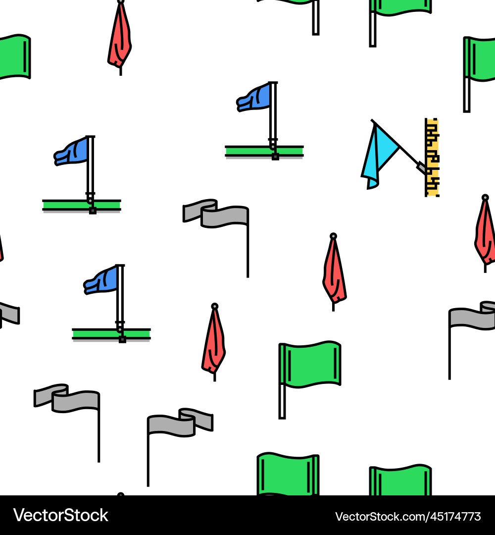 Flag start web pennant map seamless pattern vector image