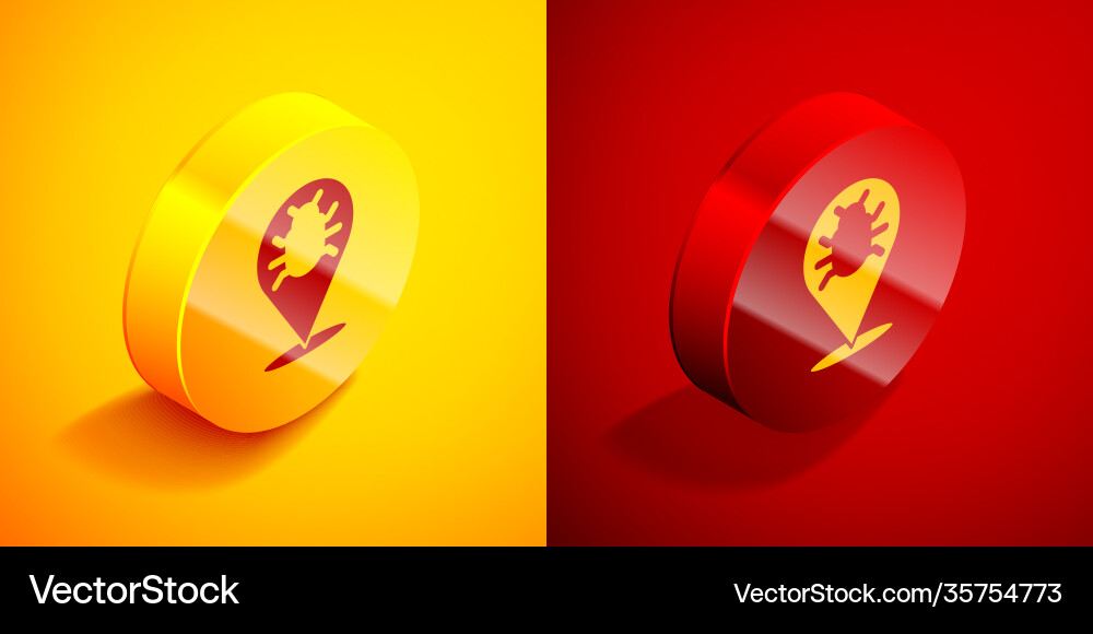 Isometric system bug concept icon isolated Isometric system bug concept icon isolated vector image