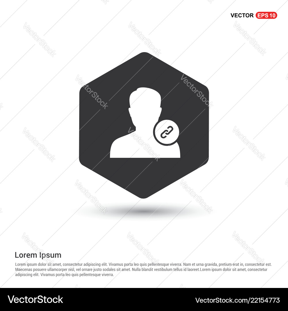 Link attach user icon Link attach user icon vector image