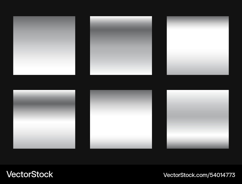 Set of gray gradient shade palette element vector image