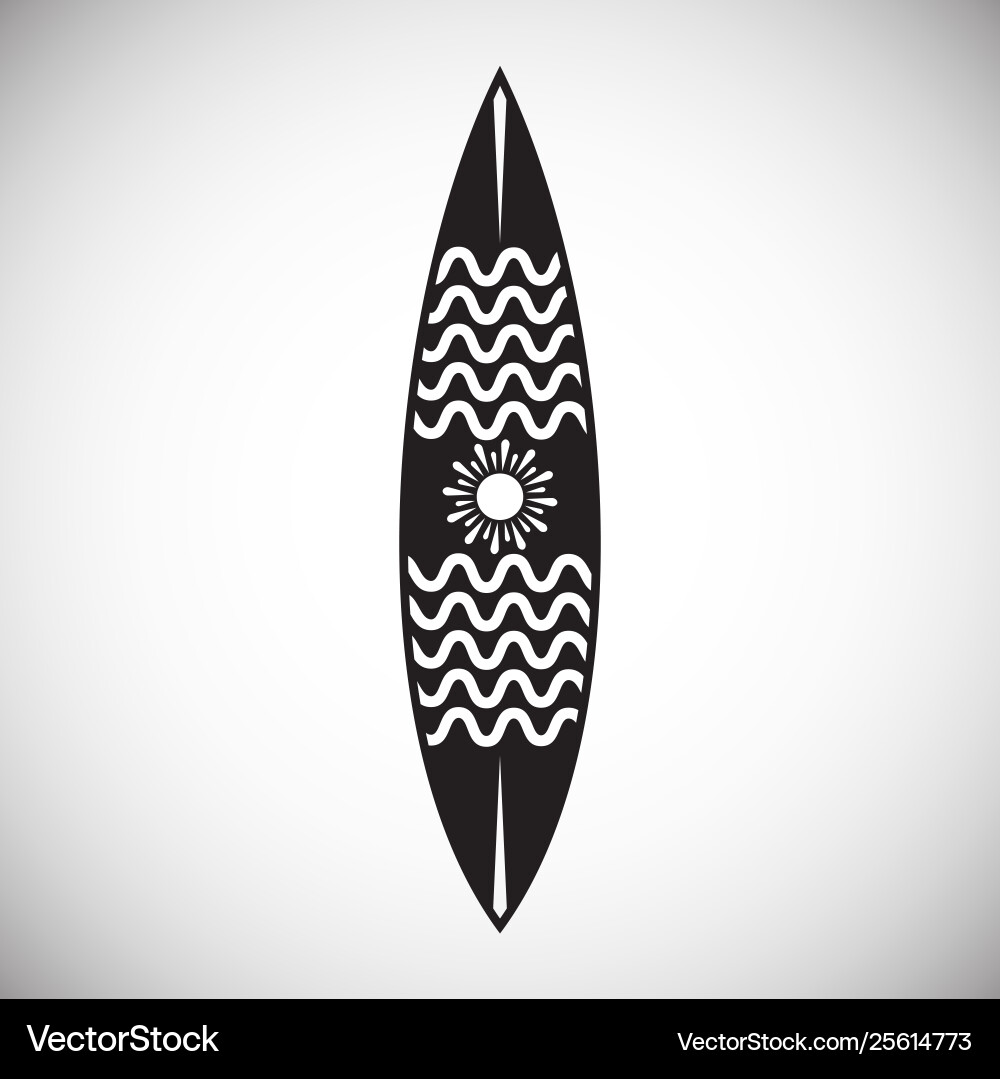 Surfboard icons on background for graphic and web Surfboard icons on background for graphic and web vector image