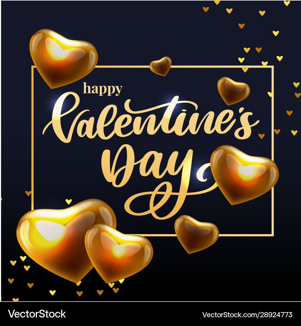 Valentine poster card label banner letter slogan Valentine poster card label banner letter slogan vector image
