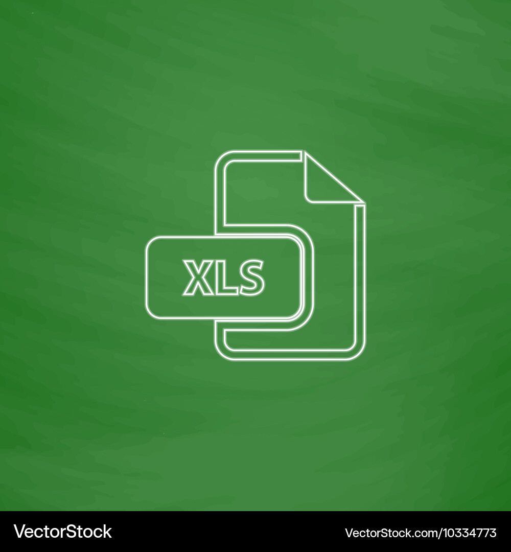 Xls computer symbol vector image