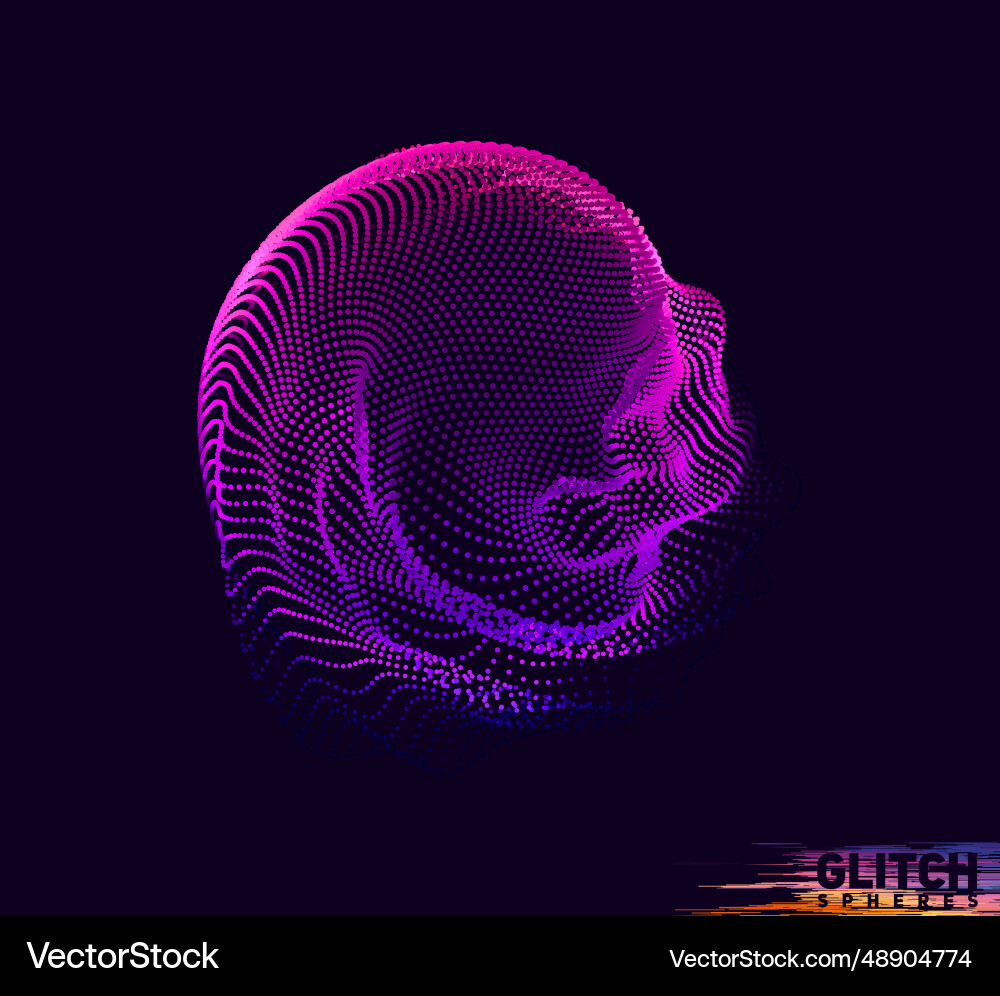 Abstract colorful mesh on dark background Vector Image
