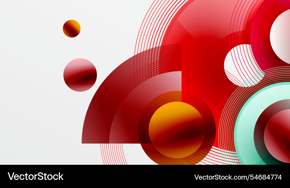 Abstract composition of overlapping circles Vector Image