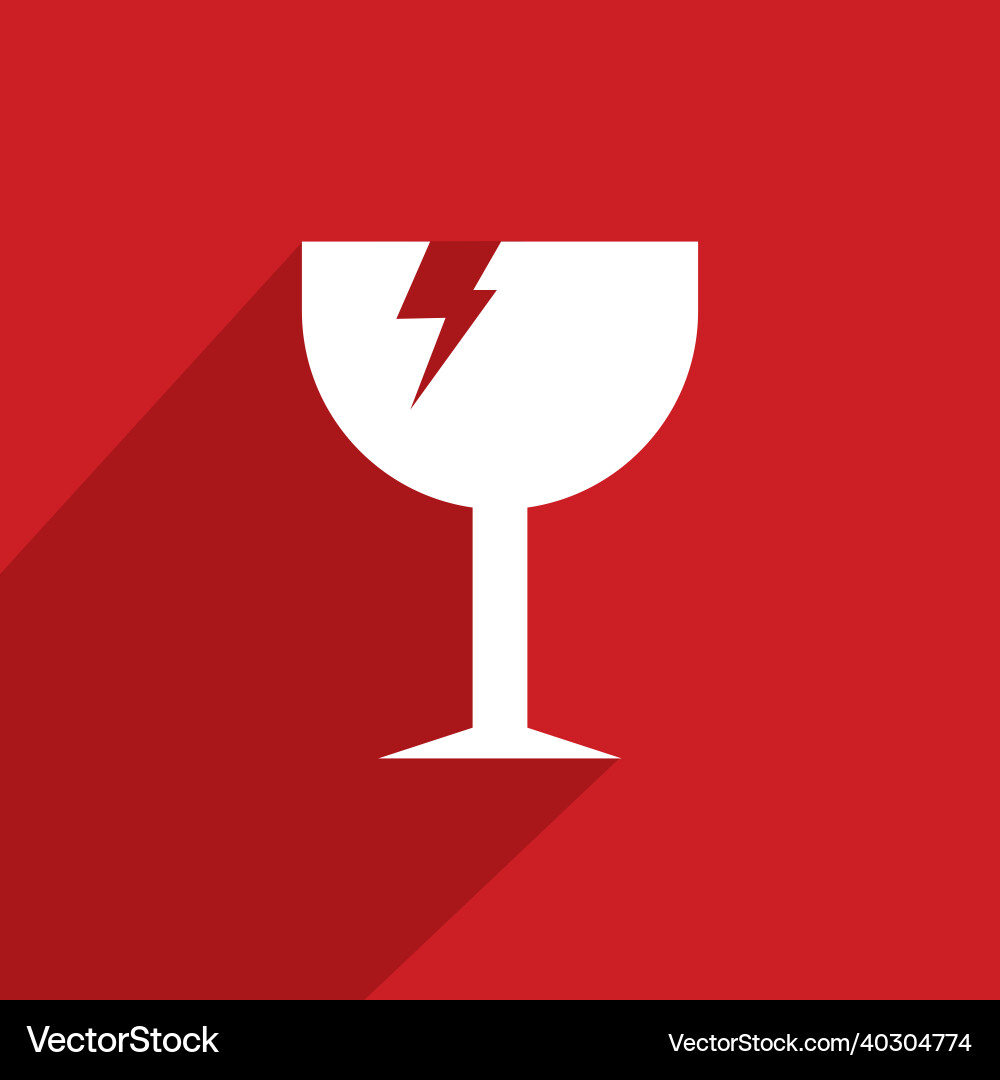 Breakable icon fragile Vector Image