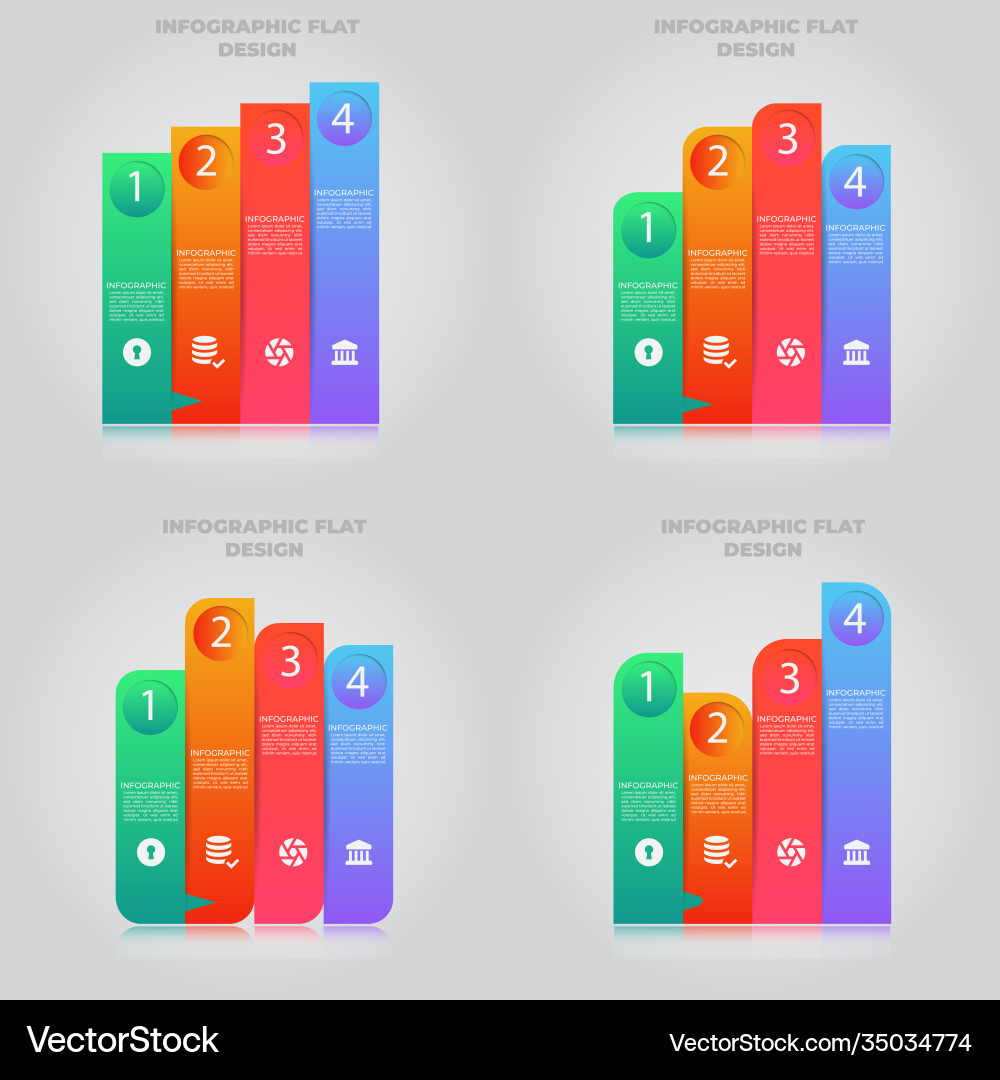 Business data visualization process chart Vector Image